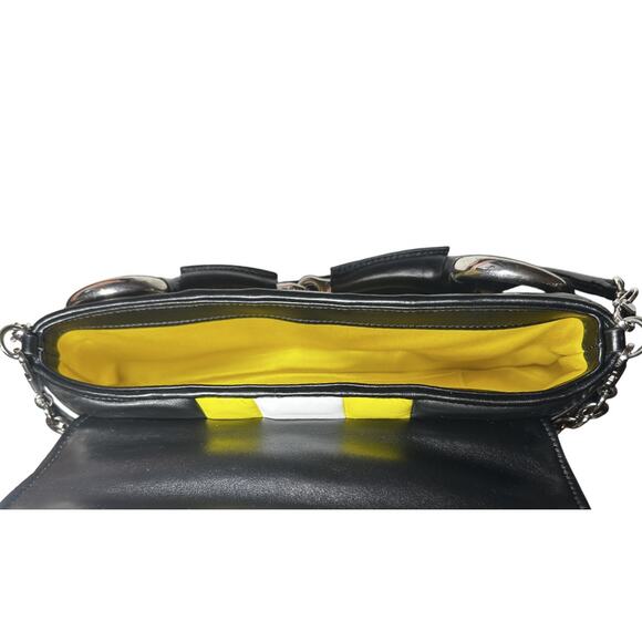 GUCCI Quilted Leather Horsebit Chain Medium Shoulder Bag Limited Edition Black - Picture 5 of 11